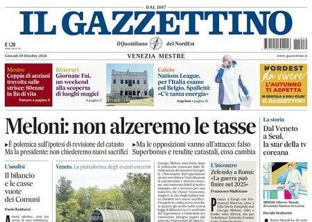 Il Gazzettino: "Nations League per l'Italia col Belgio. Spalletti: C'è tanta energia"