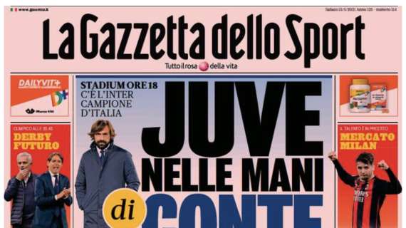 Juve-Inter, l'apertura de La Gazzetta dello Sport: "Juve nelle mani di Conte"