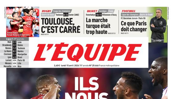 Folle 4-3 tra Lione e Brest, L'Equipe in prima pagina: "Ci hanno fatto venire la febbre"