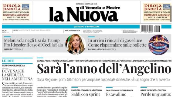 La Nuova Venezia in prima pagina: "Delusione Venezia: troppo poco il pari con l'Empoli"