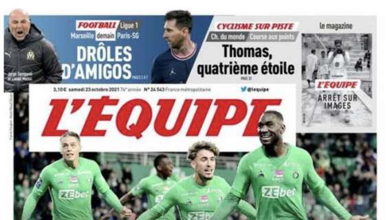 L'Equipe: "Saint-Etienne non riesce a vincere: gara folle sugli spalti e in campo"