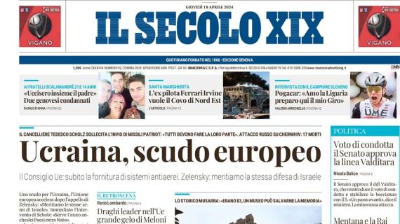 L'apertura de Il Secolo XIX: "Corrente continua: mai un blackout prolungato per il Genoa"