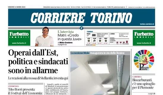 Il Corriere di Torino in apertura con un'intervista esclusiva a Matri: "Credo in questa Juve"