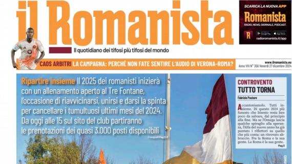 Roma, primo allenamento del 2025 a porte aperte. Il Romanista: “Abbracciarci ancora”