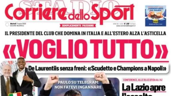CorSport, l'apertura con De Laurentiis: "Voglio tutto, Scudetto e Champions a Napoli"