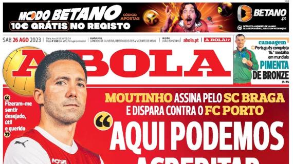 Le aperture portoghesi - Braga, c'è Moutinho. Benfica, dal PSG arriva Bernat