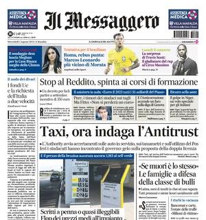 Il Messaggero apre: "Roma, rebus punta: Marcos Leonardo più vicino di Morata"