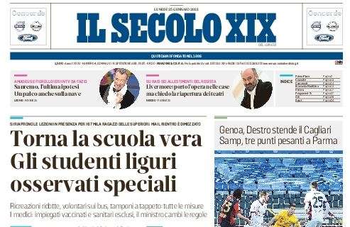 Il Secolo XIX: "Genoa, Destro stende il Cagliari. Samp tre punti pesanti"