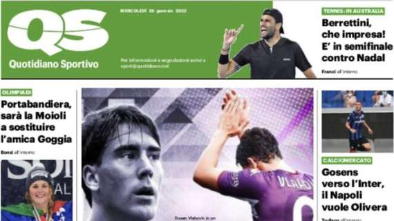 L'apertura del QS: "Addio Vlahovic, si volta pagina". La Fiorentina ha scelto il sostituto