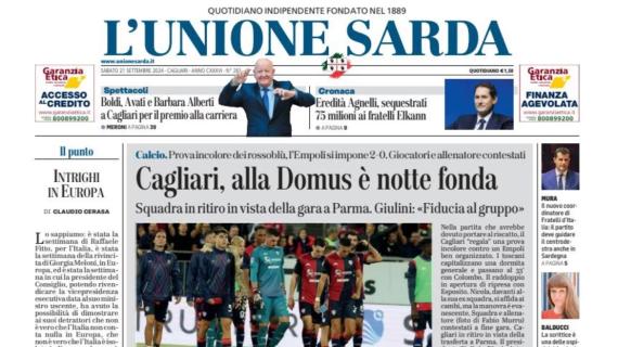 Il Cagliari perde ancora. L’Unione Sarda: “Alla Domus è notte fonda” 