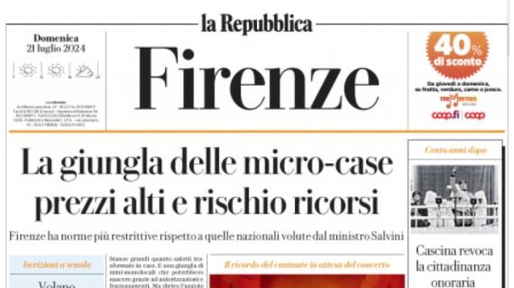 La Repubblica-ed. Firenze: "Occhi su Sottil, la scommessa di Palladino"