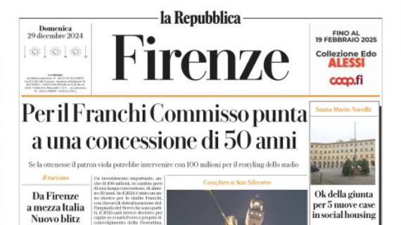 Repubblica (ed. Firenze) apre: "Fiorentina all'esame Juve: una sfida per ripartire"