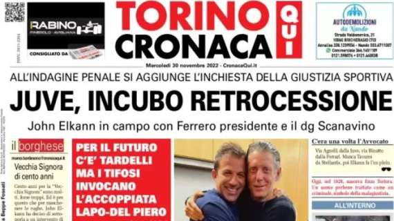CronacaQui in apertura sul terremoto in casa Juventus: "Incubo retrocessione"
