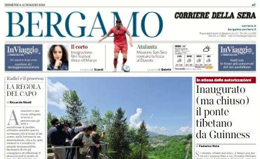 Corriere di Bergamo verso Milan-Atalanta: "Missione San Siro, rovinare la festa al Diavolo"