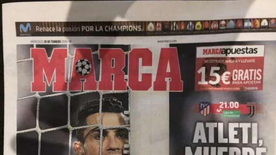 Atletico-Juve, la prima di Marca: "Atleti, muerde tu"