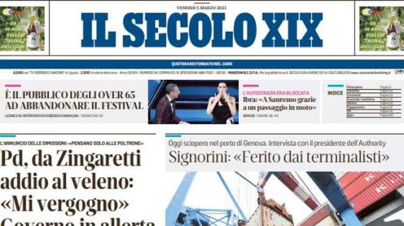 Il Secolo XIX "Il Marchisio del Grillo". L'ex Juve candidato sindaco a Torino?