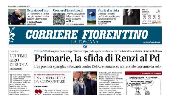 La Fiorentina sfida la Roma. Il Corriere Fiorentino: "Occasione speciale"