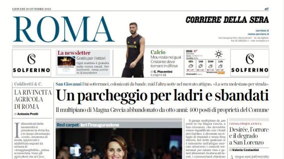 L'apertura del Corriere di Roma: "Mou resta nei guai, Cristante deve tornare in difesa"