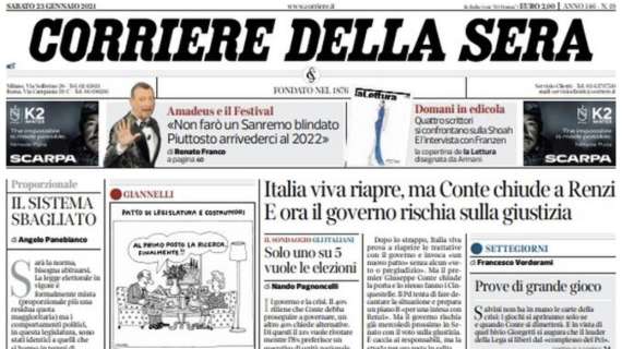 Corriere della Sera: "Milan, basta un pari per il titolo d’inverno. Non succede da 10 anni"