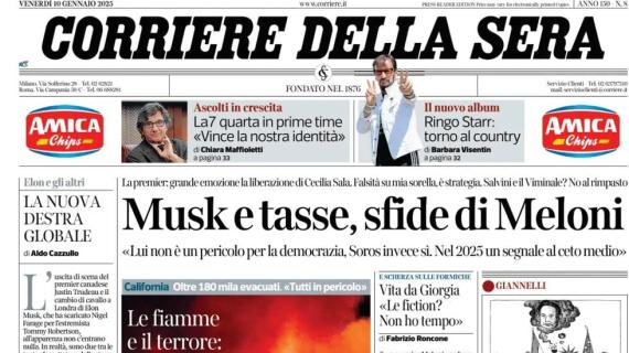 Corriere della Sera: "Milan e Juve, diverse e uguali: chi sbaglia adesso è perduto"