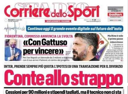L'apertura del Corriere dello Sport: "Conte allo strappo"