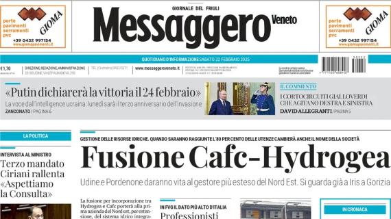 L'apertura del Messaggero veneto sui friulani: "Udinese corsara ma c'è il caso Lucca"