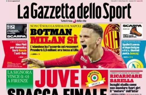 L'apertura de La Gazzetta dello Sport dopo lo 0-1 di Firenze: "Juve spacca finale"