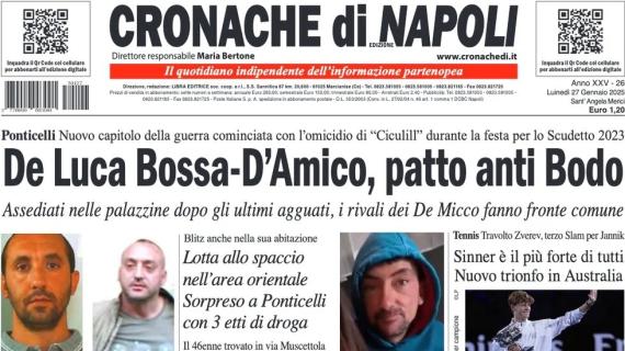 Cronache di Napoli titola: "L'esercito di Conte marcia sulla Serie A, ma l'Inter vince"