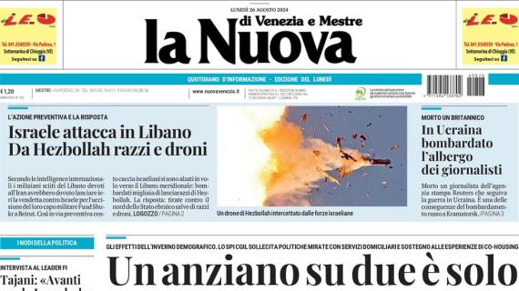 L'apertura de La Nuova Venezia: "Il primo punto per il Venezia arriva a Firenze"