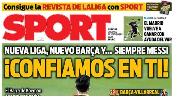 Barcellona, Sport punta sempre su Messi per il debutto in Liga: "Confidiamo in te!"