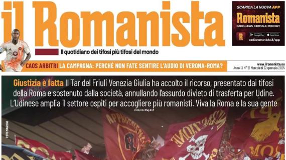 Il Romanista in apertura dopo il ricorso accolto: "Meglio Tar che mai"