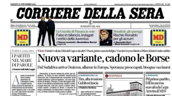Corriere della Sera: "Agnelli e Nedved indagati: sotto l'occhio della Finanza oltre 50 milioni"