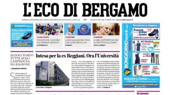 L'Eco di Bergamo: "Atalanta, per minuti in nazionale i nerazzurri sono al 5 posto"