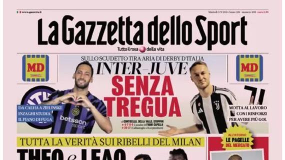 L'apertura de La Gazzetta dello Sport sul Milan: "Theo e Leao: ultimo avviso"