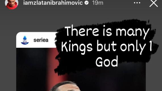L'ironia di Ibrahimovic. Lo svedese "corregge" la Serie A: "Ci sono molti re, ma un solo dio"