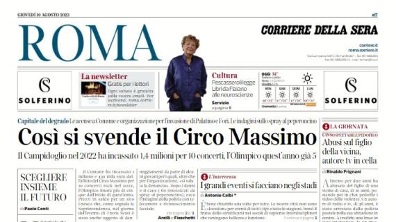 L'apertura di oggi del Corriere di Roma: "Marcos Leonardo rompe con il Santos"