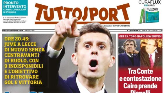 L'apertura di Tuttosport sulla Juventus: "La Signora con i bambini"