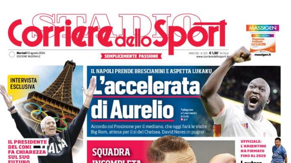 L'apertura del Corriere dello Sport-Stadio sul mercato della Juventus: "Tutto in salita"