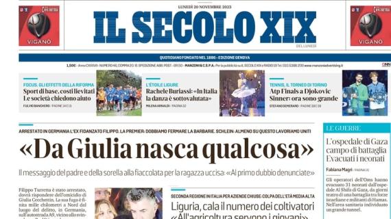 L'apertura sportiva de Il Secolo XIX: "Azzurri con l'Ucraina, è l'ultimo ostacolo"