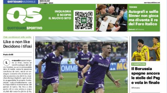 La prima pagina del QS di Firenze scrive: “Corri Fiorentina, prenditi Atene”