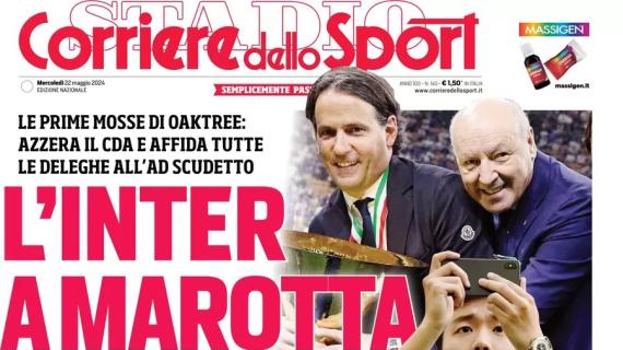 Zhang si defila, Il Corriere dello Sport in prima pagina: "L'Inter a Marotta"