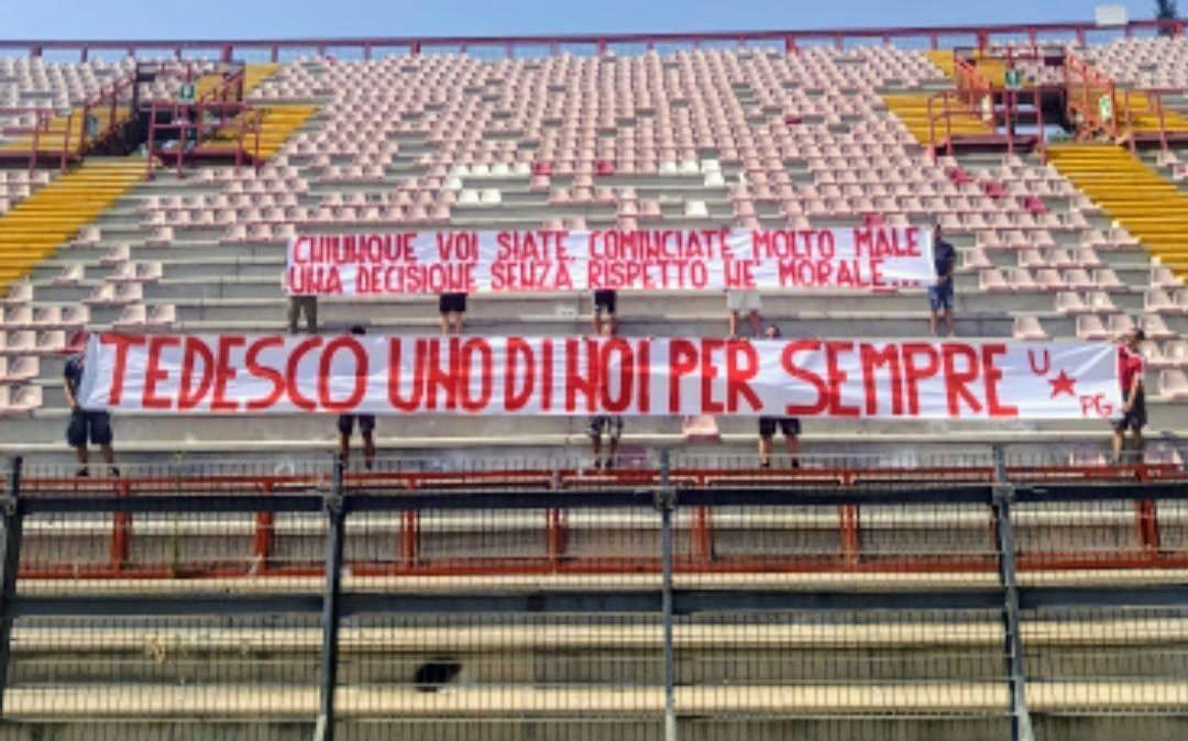 Perugia, è subito contestazione: "Tedesco uno di noi, decisione senza rispetto"