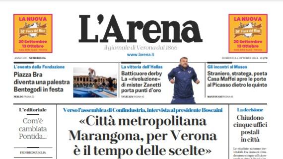 L'Arena: "Batticuore derby. La 'rivoluzione' di mister Zanetti porta punti d’oro"