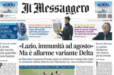 Il Messaggero: "È da record anche l'Italia 2. Mancini come il mito Pozzo"