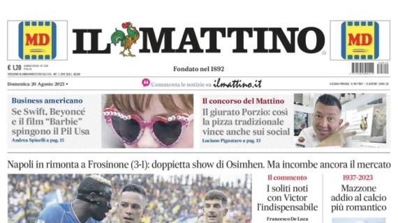 Osimhen trascina il Napoli a Frosinone, Il Mattino in prima pagina: "Golosi"