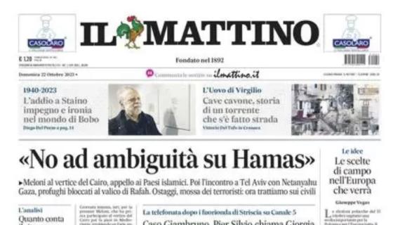 Il Napoli riparte da Verona, 3-1 all'Hellas. Il Mattino in prima pagina: "Kvarashow"