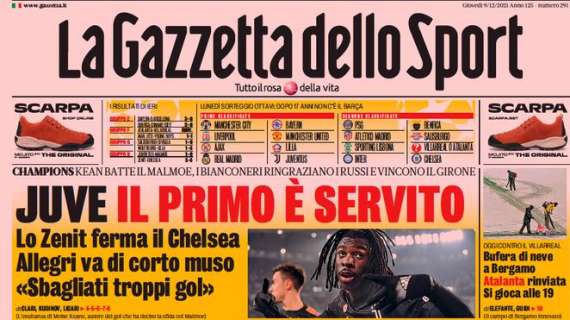 L’apertura odierna de La Gazzetta dello Sport sui rossoneri: “Milan, servono regali”