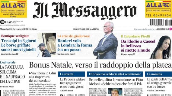 Il Messaggero: "Ranieri vola a Londra: il ritorno a Roma è a un passo"