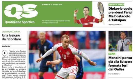 Paura durante Danimarca-Finlandia, l'apertura di QS: "Tutto il mondo con Eriksen"