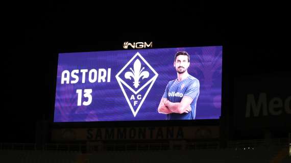 3 anni dalla scomparsa di Astori,  Gigantografia tifosi della Fiorentina dedicata all'ex capitano
